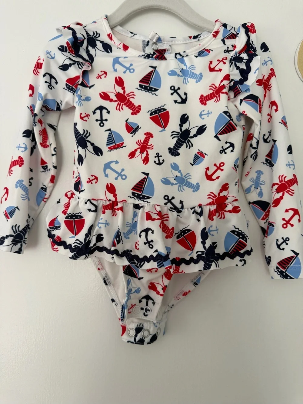 Baby girl Patriotic Red, white and blue swim bundle size 6-12m